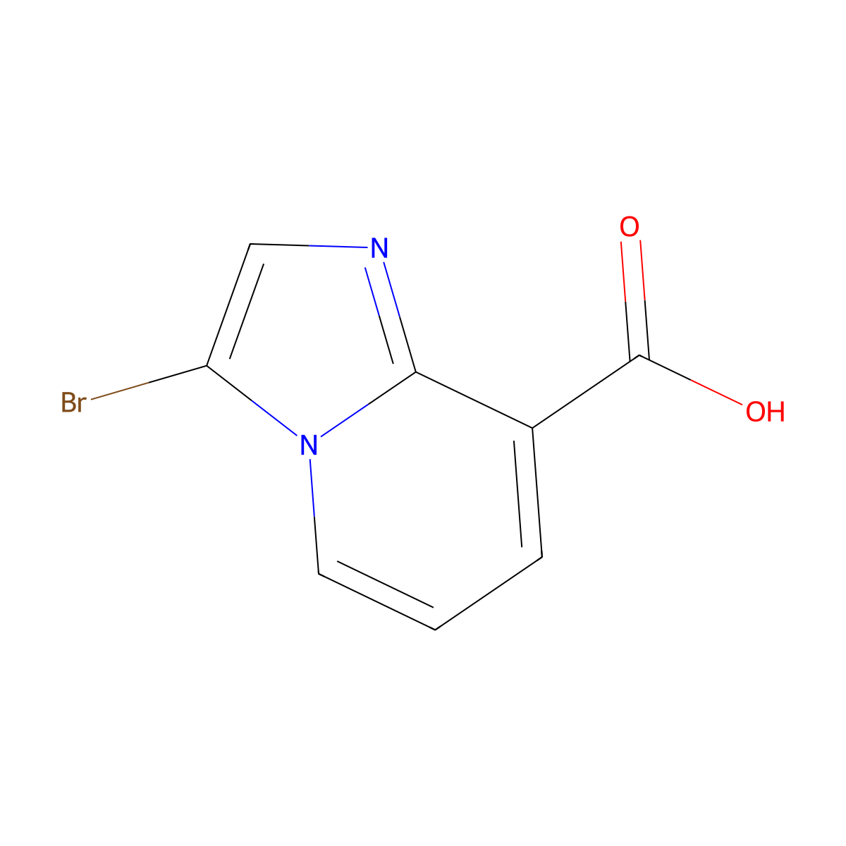 3-Bromoimidazo(1,2-a)pyridine-8-carboxylic acid molecular structure, CAS 1116691-26-9