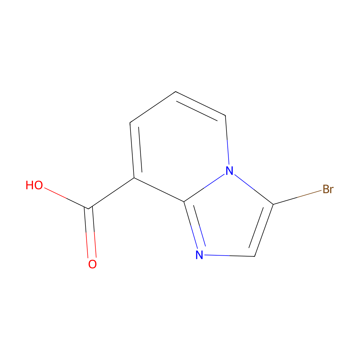 3-Bromoimidazo(1,2-a)pyridine-8-carboxylic acid molecular structure, CAS 1116691-26-9