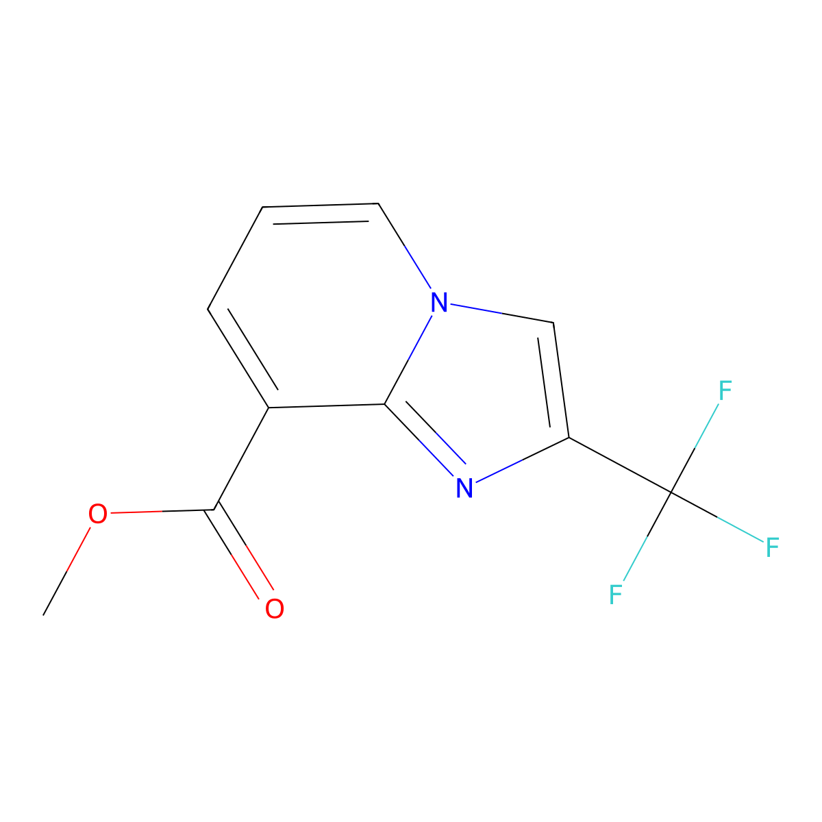 Methyl 2-(trifluoromethyl)imidazo[1,2-a]pyridine-8-carboxylate molecular structure, CAS 1116691-30-5