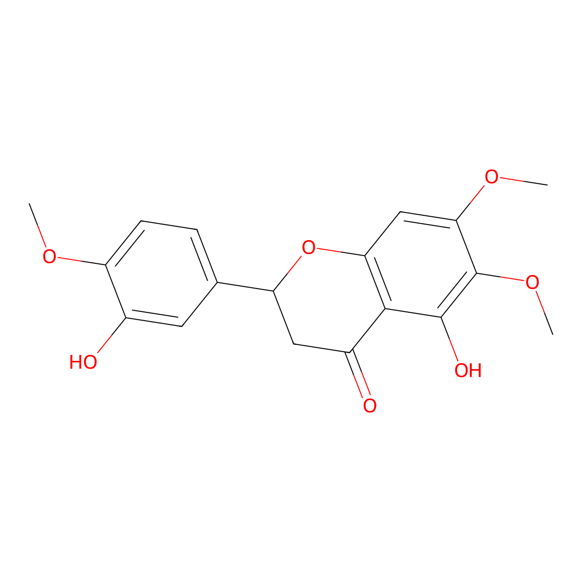 5,3'-Dihydroxy-6,7,4'-Trimethoxyflavanone molecular structure, CAS 111670-59-8