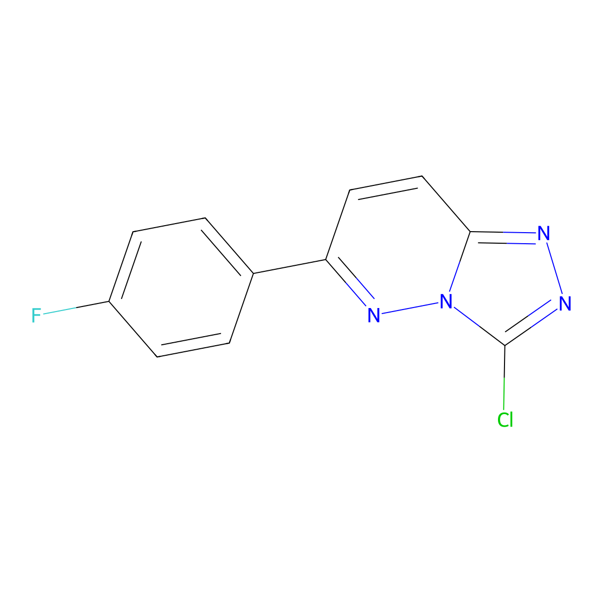 3-Chloro-6-(4-fluorophenyl)-[1,2,4]triazolo[4,3-b]pyridazine molecular structure, CAS 1116743-29-3