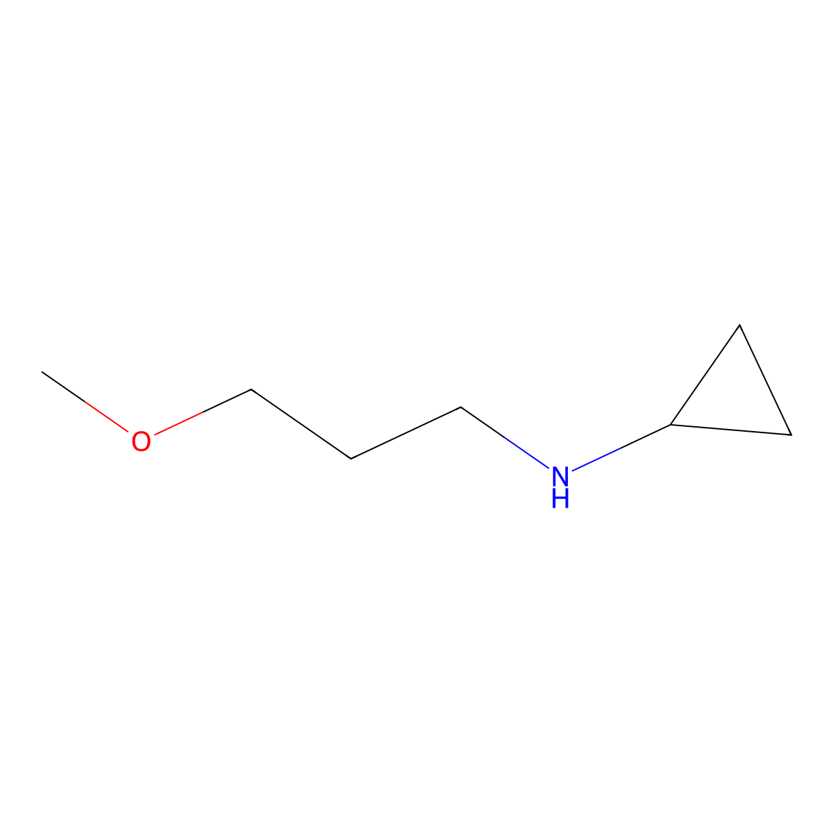 N-(3-methoxypropyl)cyclopropanamine molecular structure, CAS 1116744-55-8