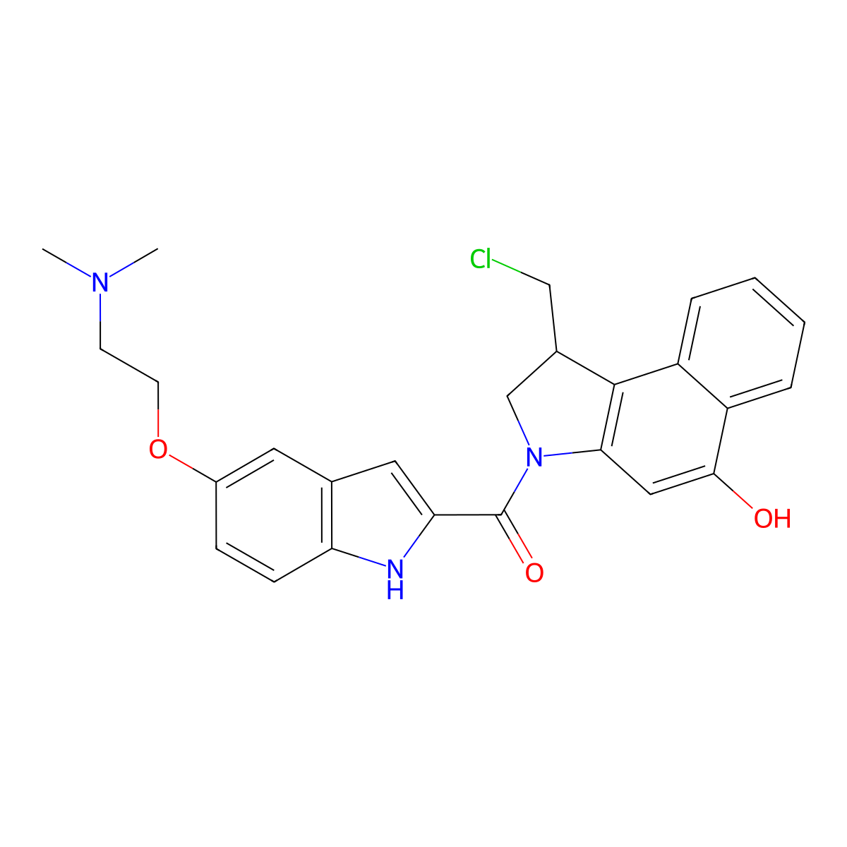 Duocarmycin DM free base molecular structure, CAS 1116745-06-2