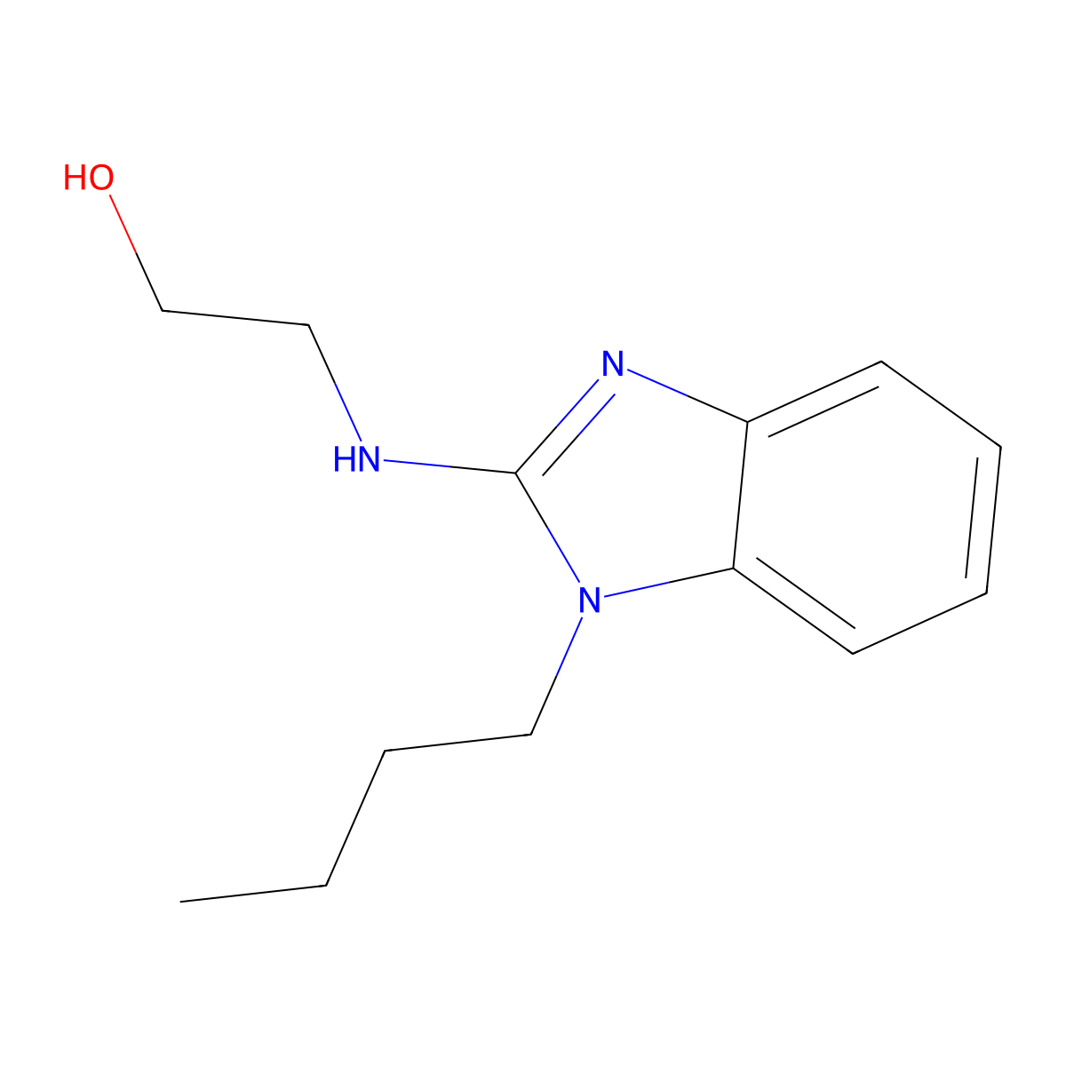 2-[(1-butyl-1H-benzimidazol-2-yl)amino]ethanol molecular structure, CAS 111678-88-7