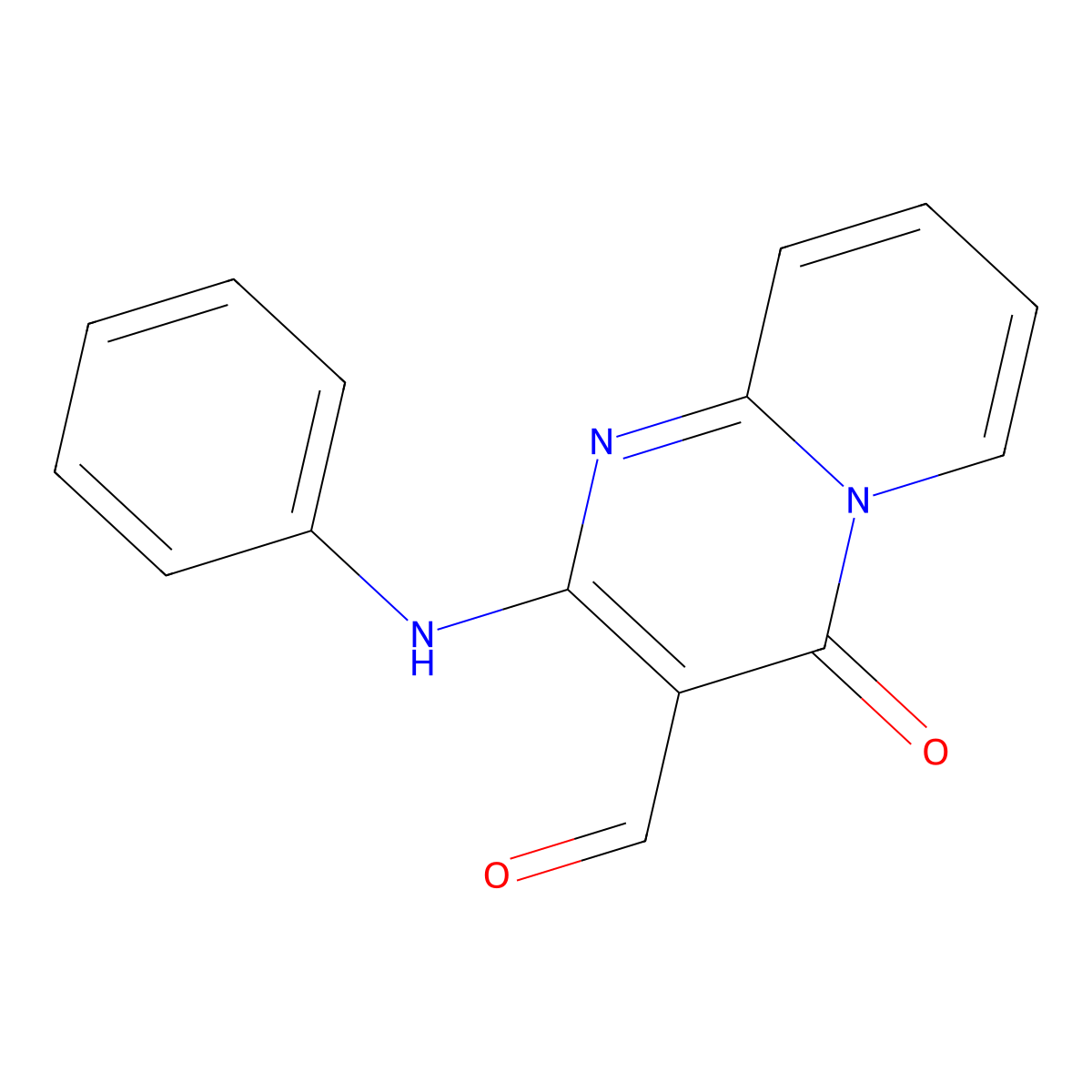 2-Anilino-4-oxopyrido[1,2-a]pyrimidine-3-carbaldehyde molecular structure, CAS 111680-78-5