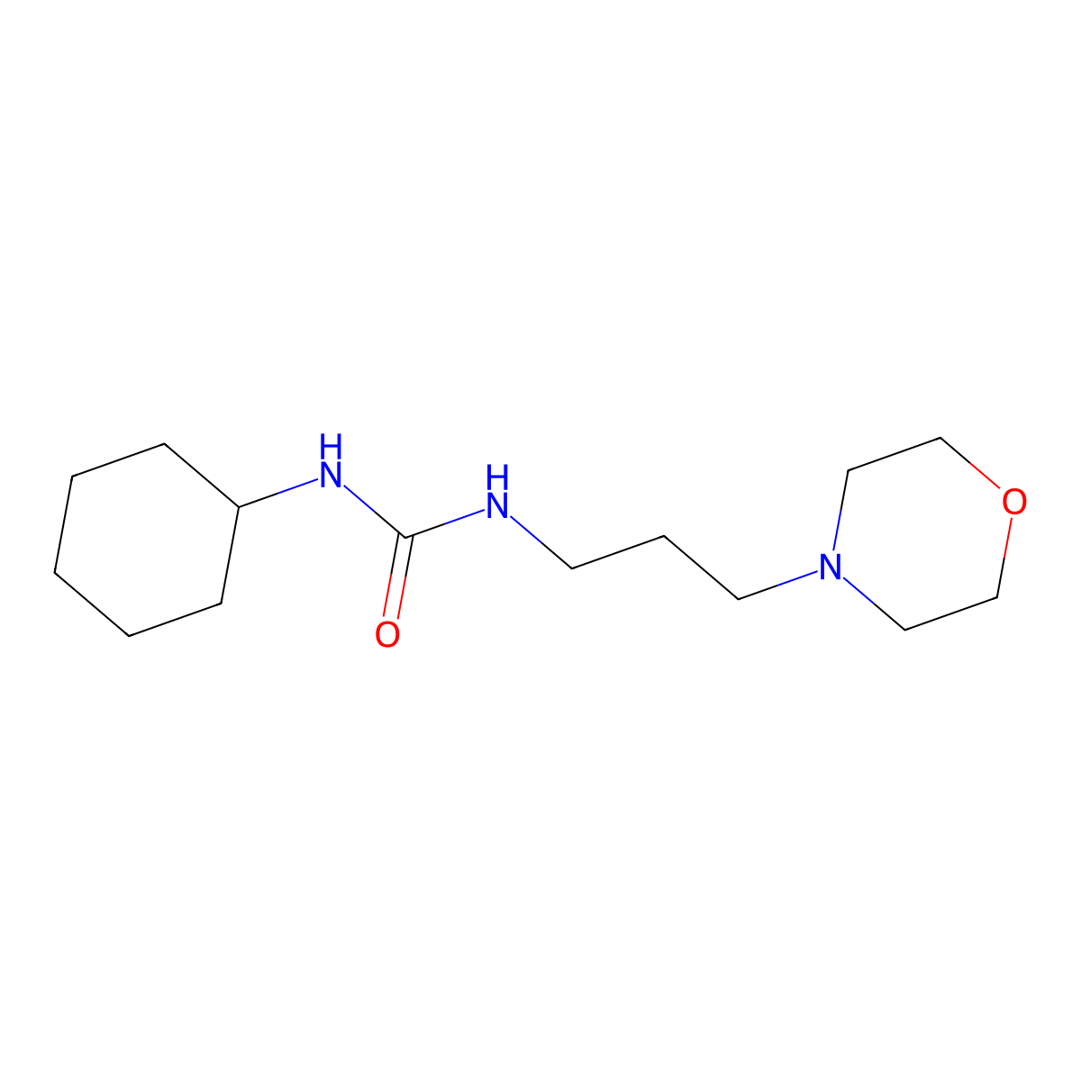 N-cyclohexyl-N'-[3-(4-morpholinyl)propyl]urea molecular structure, CAS 111681-31-3