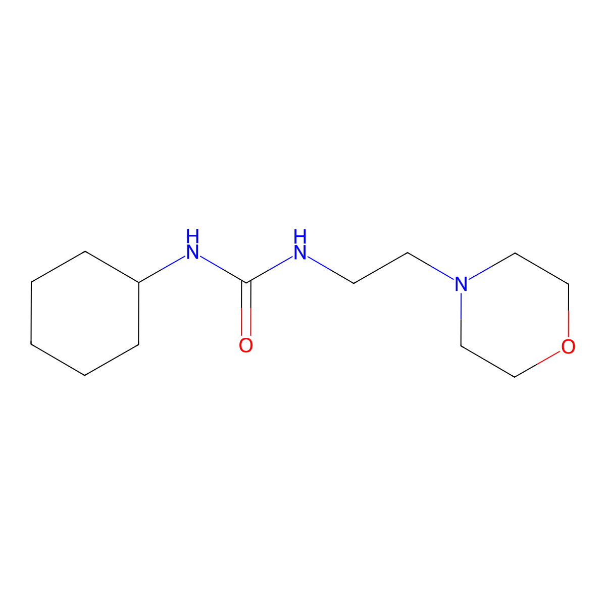 Urea, N-cyclohexyl-N'-[2-(4-morpholinyl)ethyl]- molecular structure, CAS 111681-32-4
