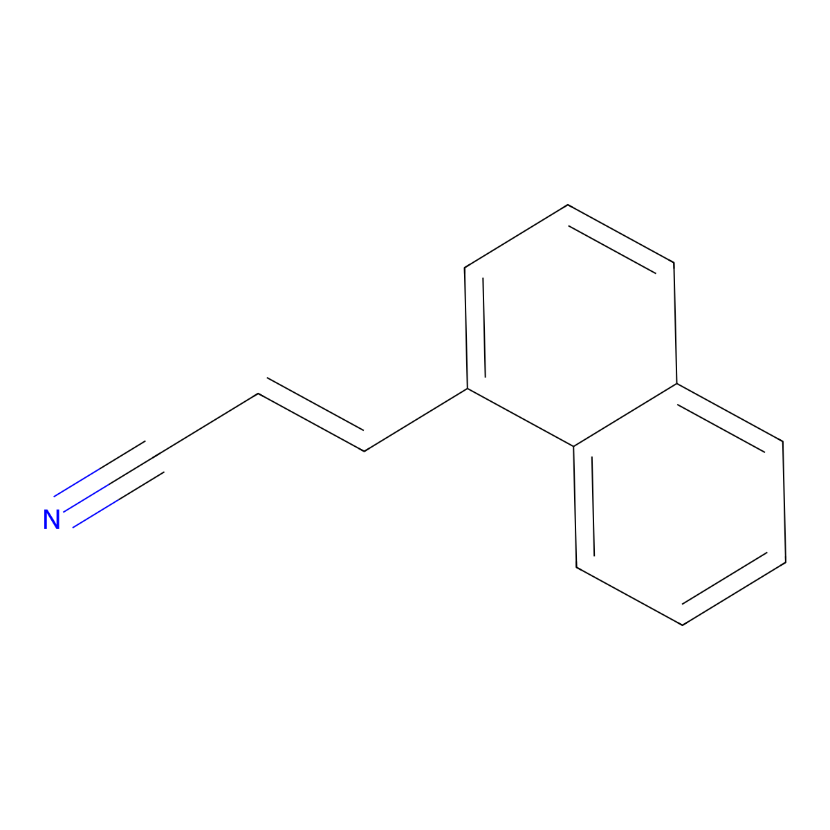(E)-1-Naphthaleneacrylonitrile molecular structure, CAS 111686-30-7