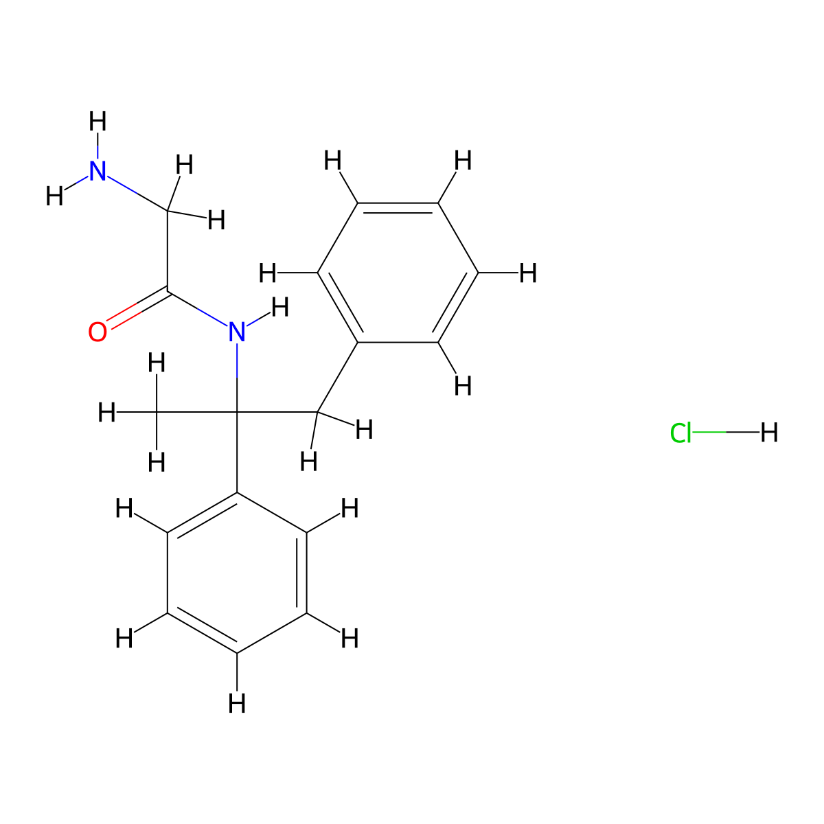 Remacemide Hydrochloride molecular structure, CAS 111686-79-4
