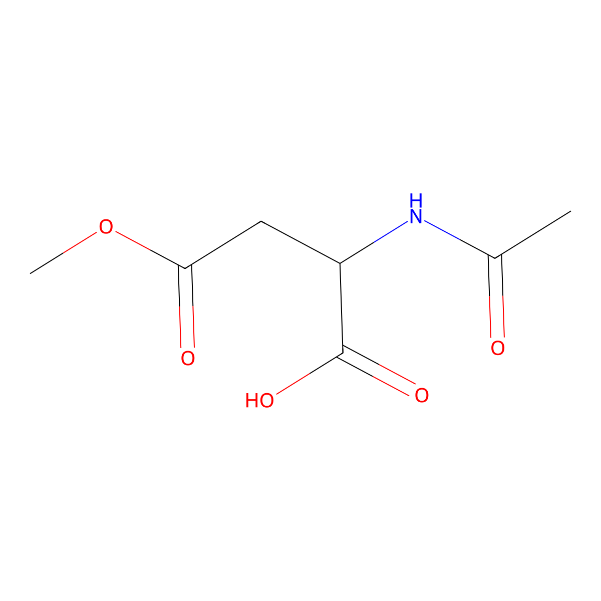 2-Acetamido-4-methoxy-4-oxobutanoic acid molecular structure, CAS 111691-92-0