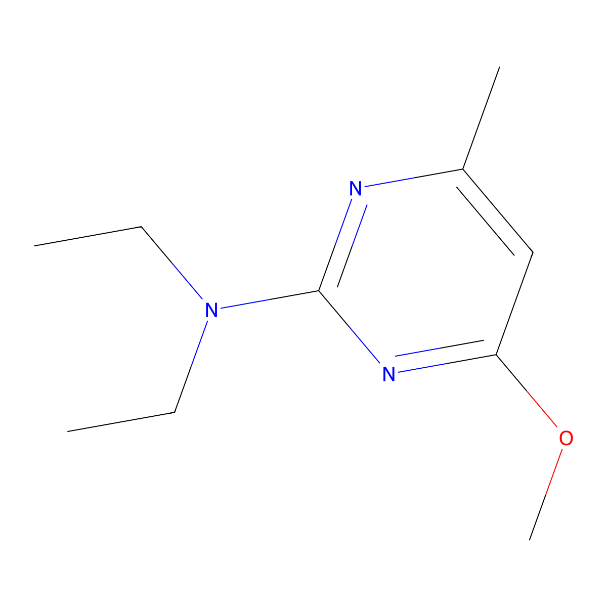 N,N-diethyl-4-methoxy-6-methylpyrimidin-2-amine molecular structure, CAS 111697-06-4