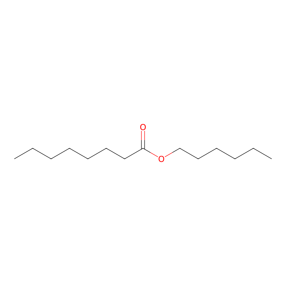 Hexyl Octanoate molecular structure, CAS 1117-55-1