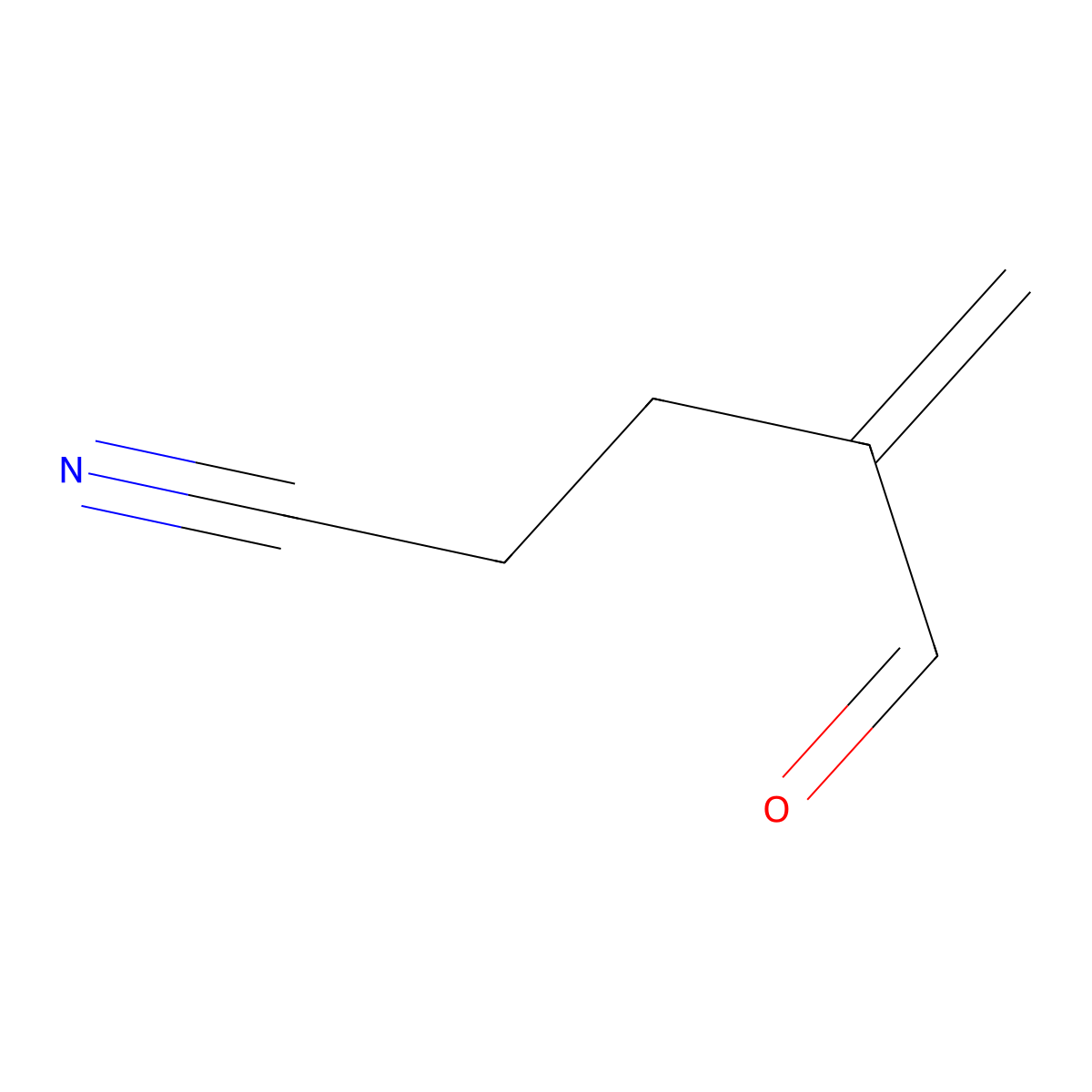 4-Formylpent-4-enenitrile molecular structure, CAS 1117-70-0