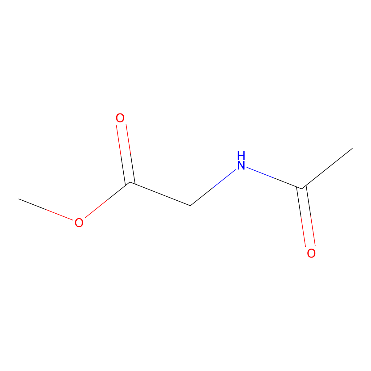 Methyl 2-acetamidoacetate molecular structure, CAS 1117-77-7
