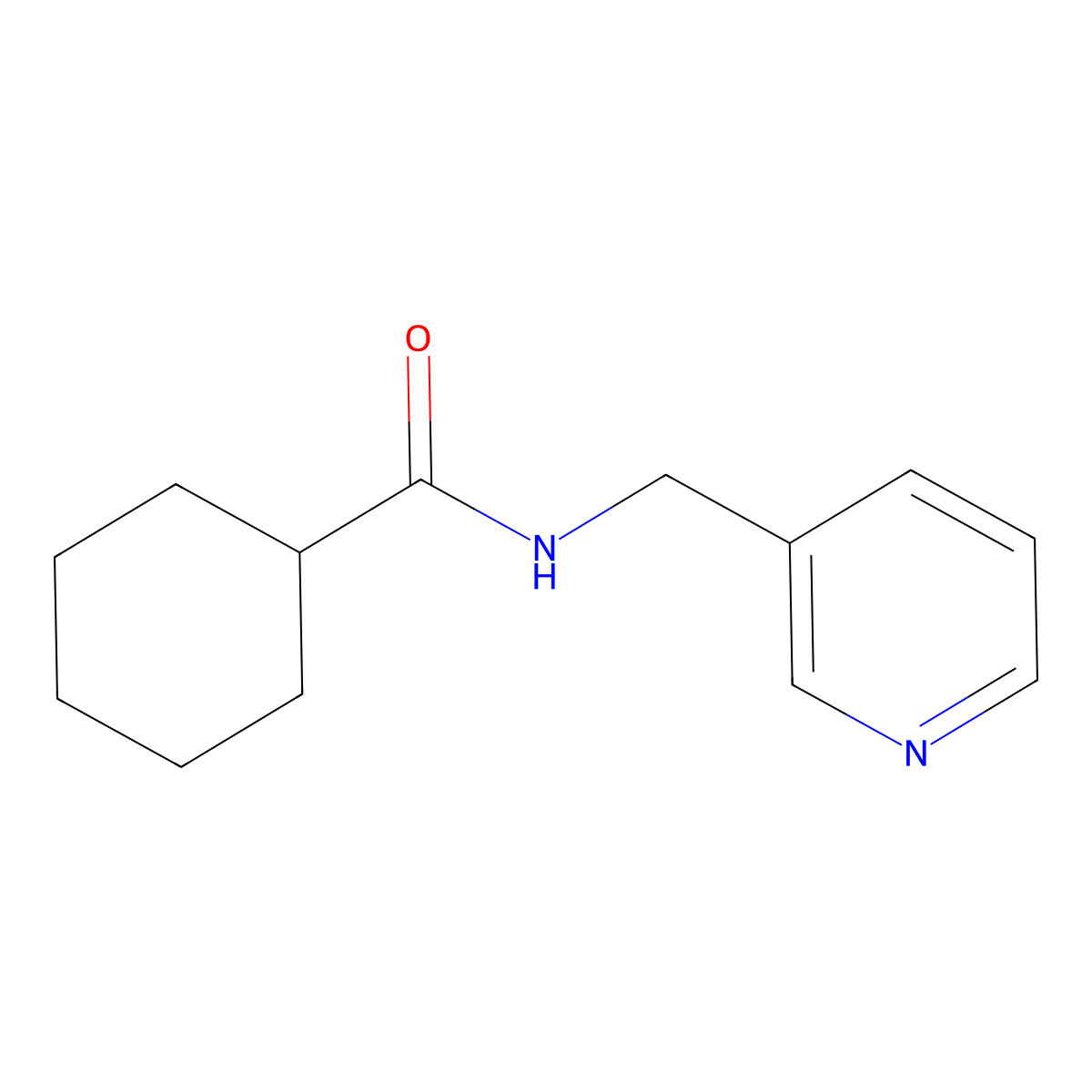 N-(pyridin-3-ylmethyl)cyclohexanecarboxamide molecular structure, CAS 111711-16-1