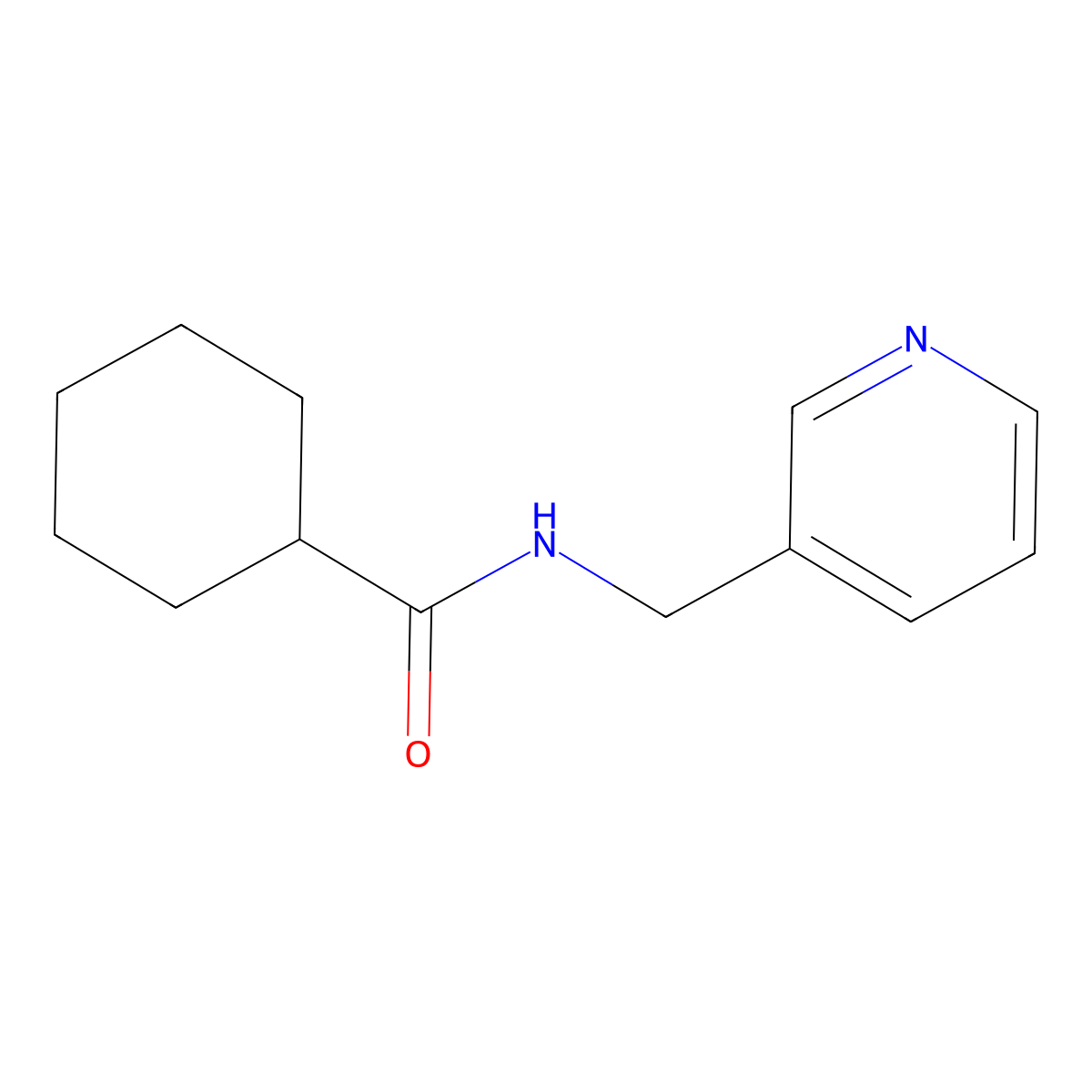 N-(pyridin-3-ylmethyl)cyclohexanecarboxamide molecular structure, CAS 111711-16-1