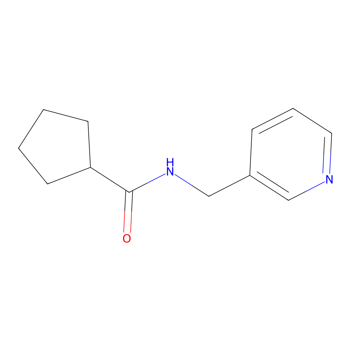 N-(3-Pyridinylmethyl)cyclopentanecarboxamide molecular structure, CAS 111711-17-2