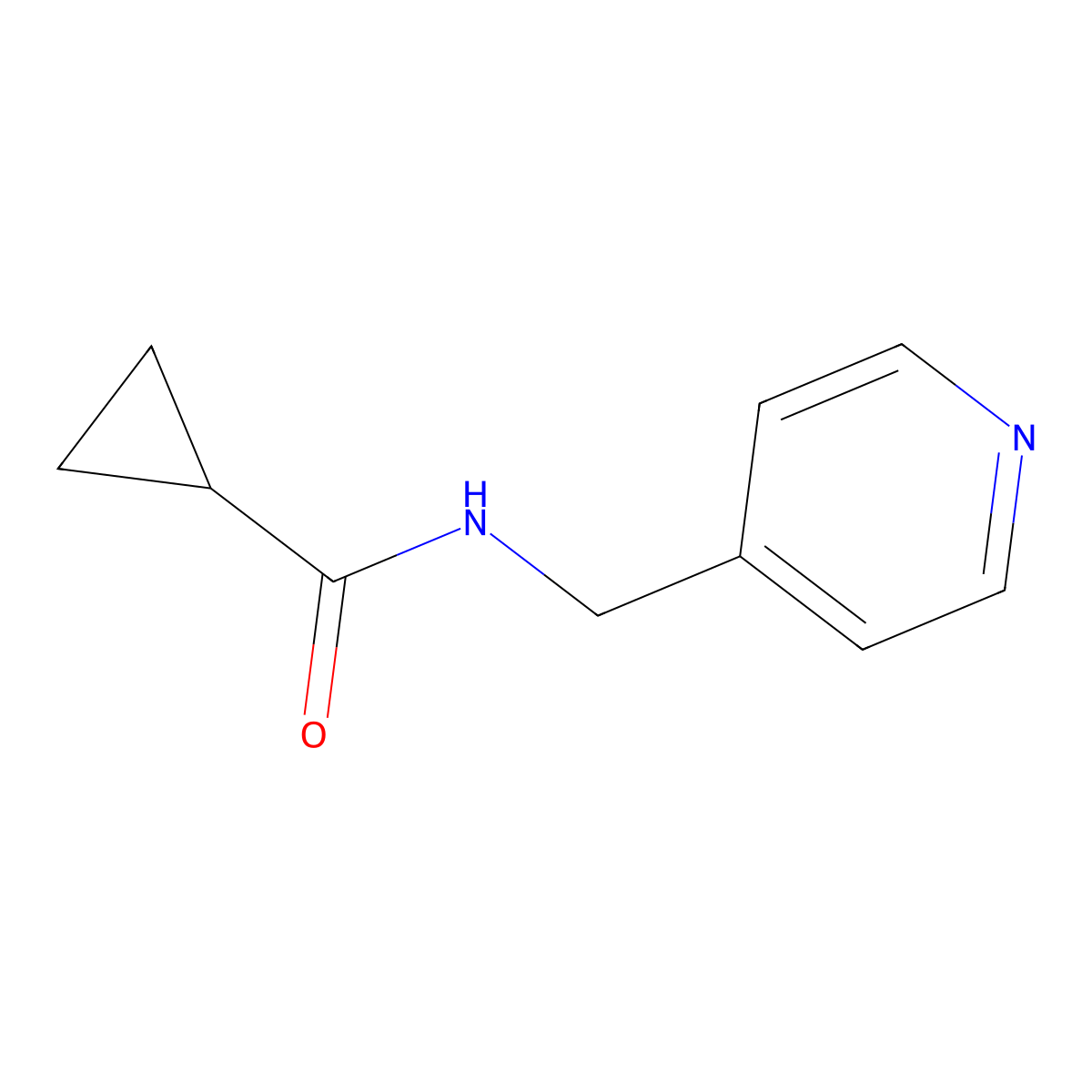 N-[(pyridin-4-yl)methyl]cyclopropanecarboxamide molecular structure, CAS 111711-20-7