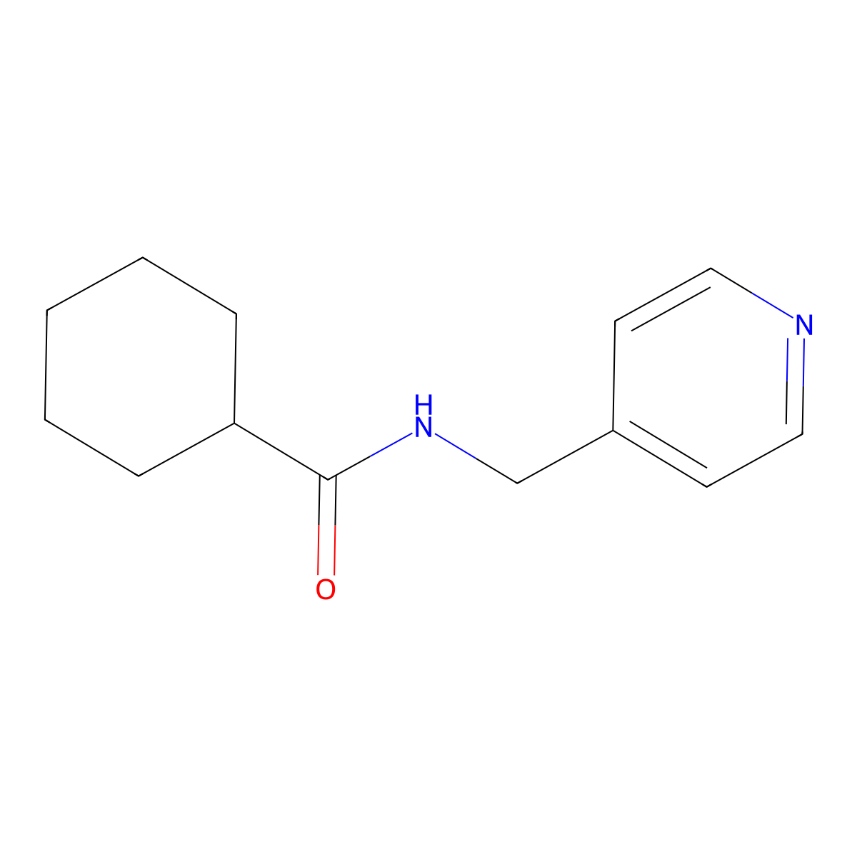 N-(pyridin-4-ylmethyl)cyclohexanecarboxamide molecular structure, CAS 111711-21-8