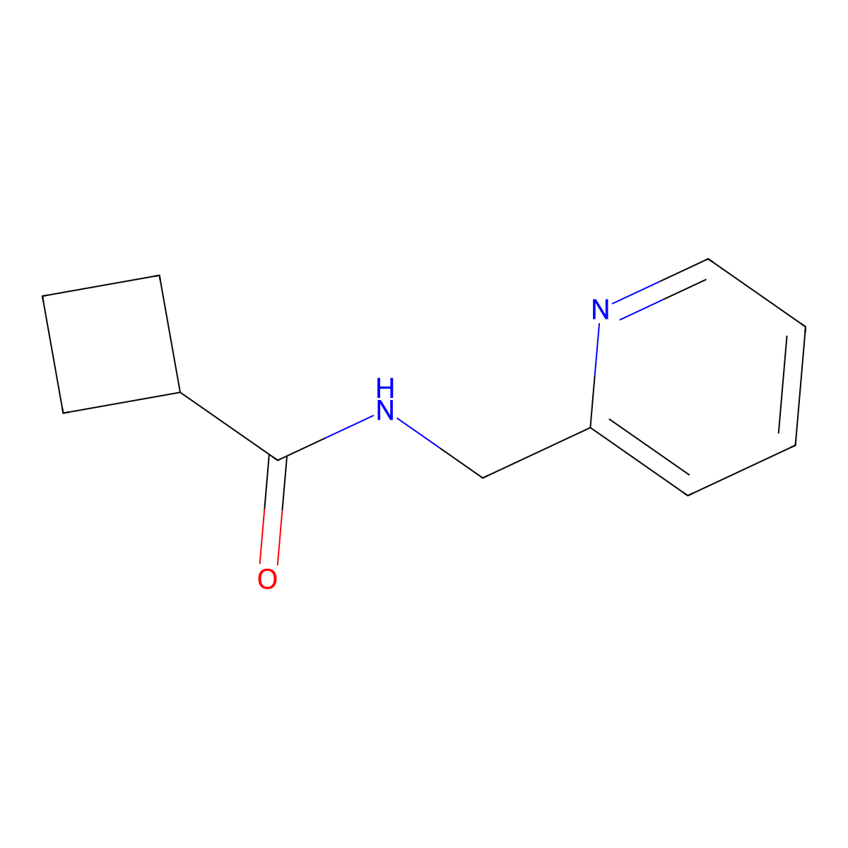 Cyclobutanecarboxamide, N-(2-pyridinylmethyl)- molecular structure, CAS 111711-24-1