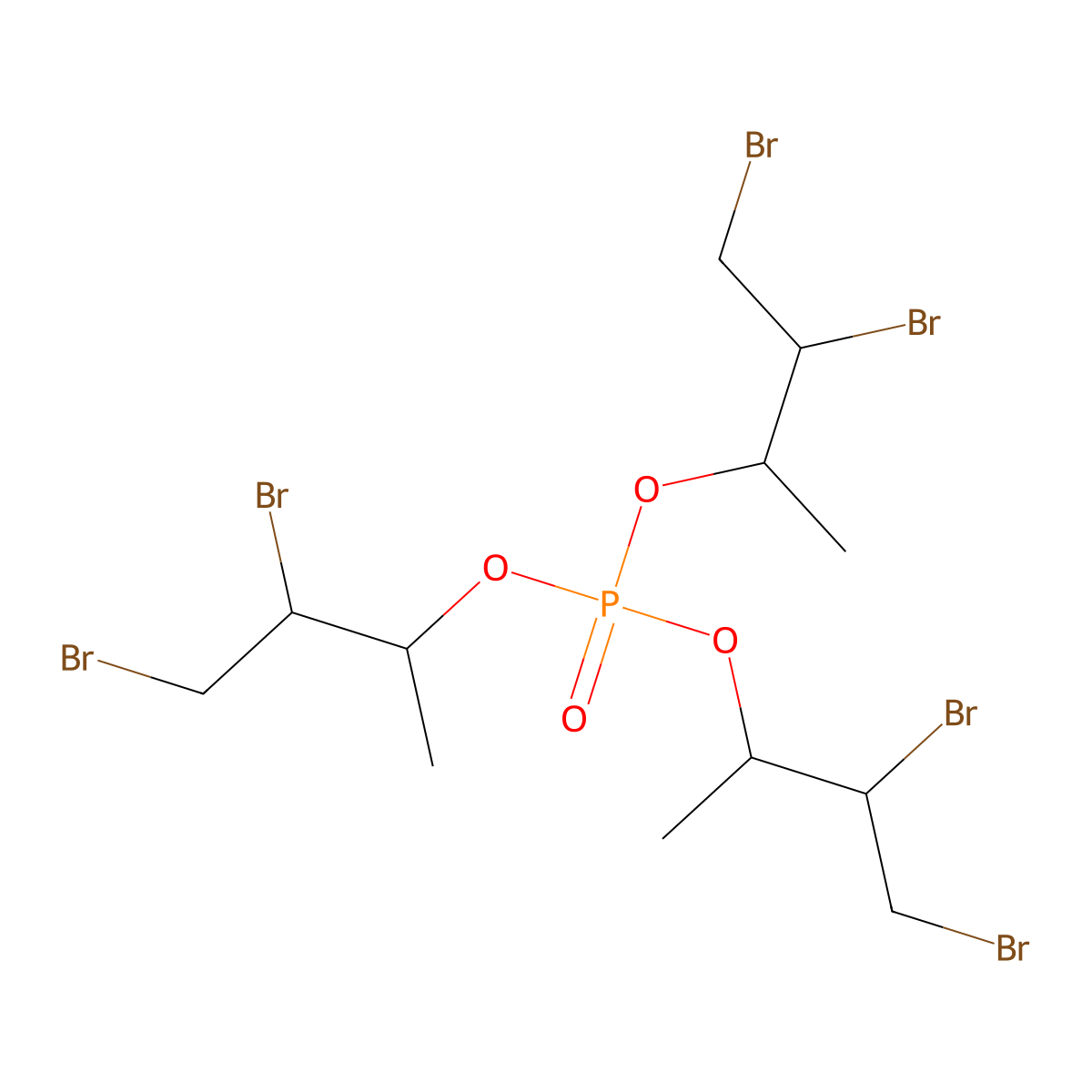 Tris(3,4-dibromo-2-butyl)phosphate molecular structure, CAS 111712-45-9