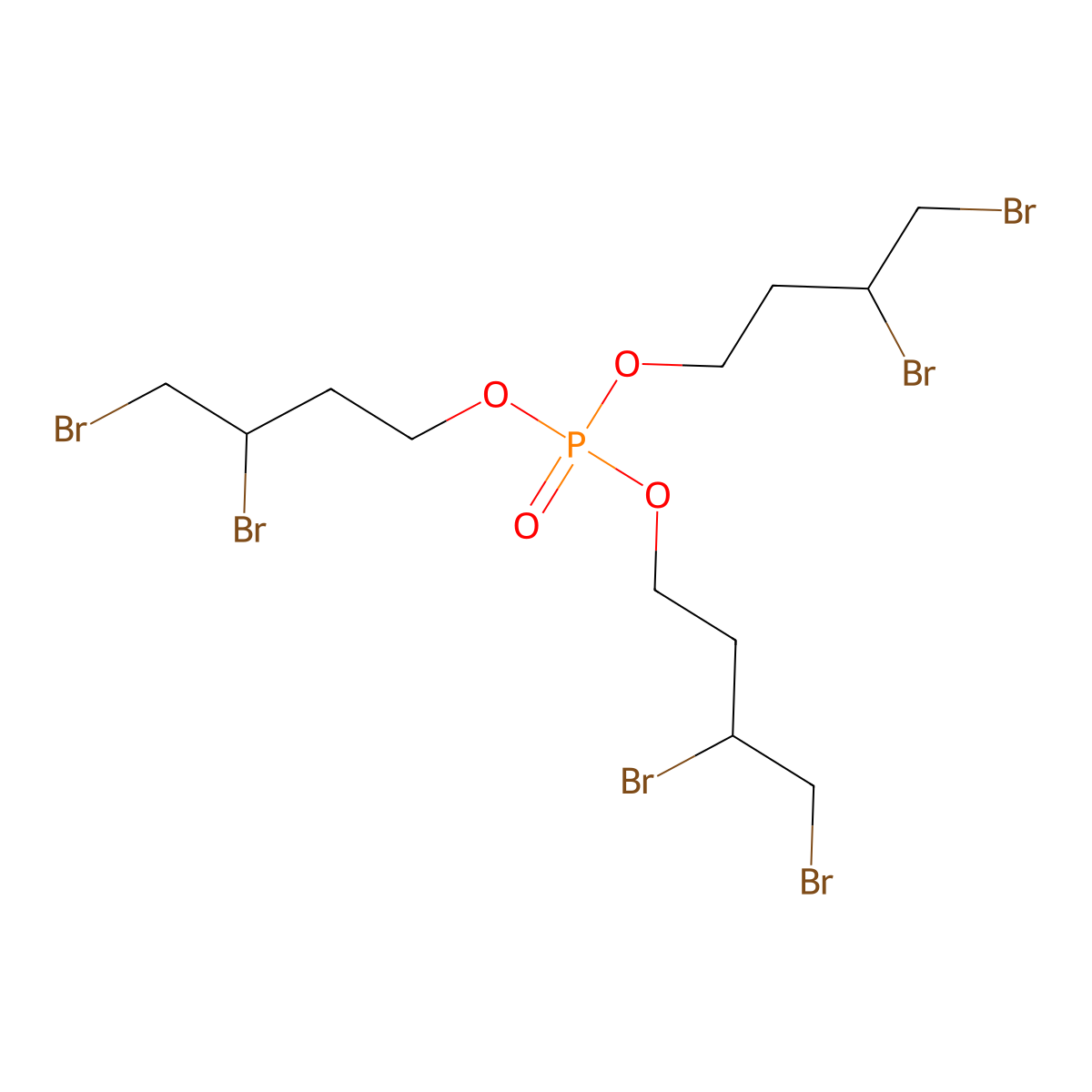 Tris(3,4-dibromobutyl)phosphate molecular structure, CAS 111712-49-3