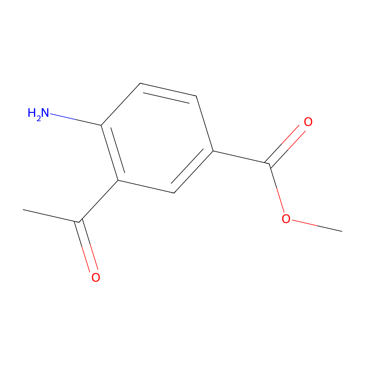 Methyl 3-acetyl-4-aminobenzoate molecular structure, CAS 111714-47-7