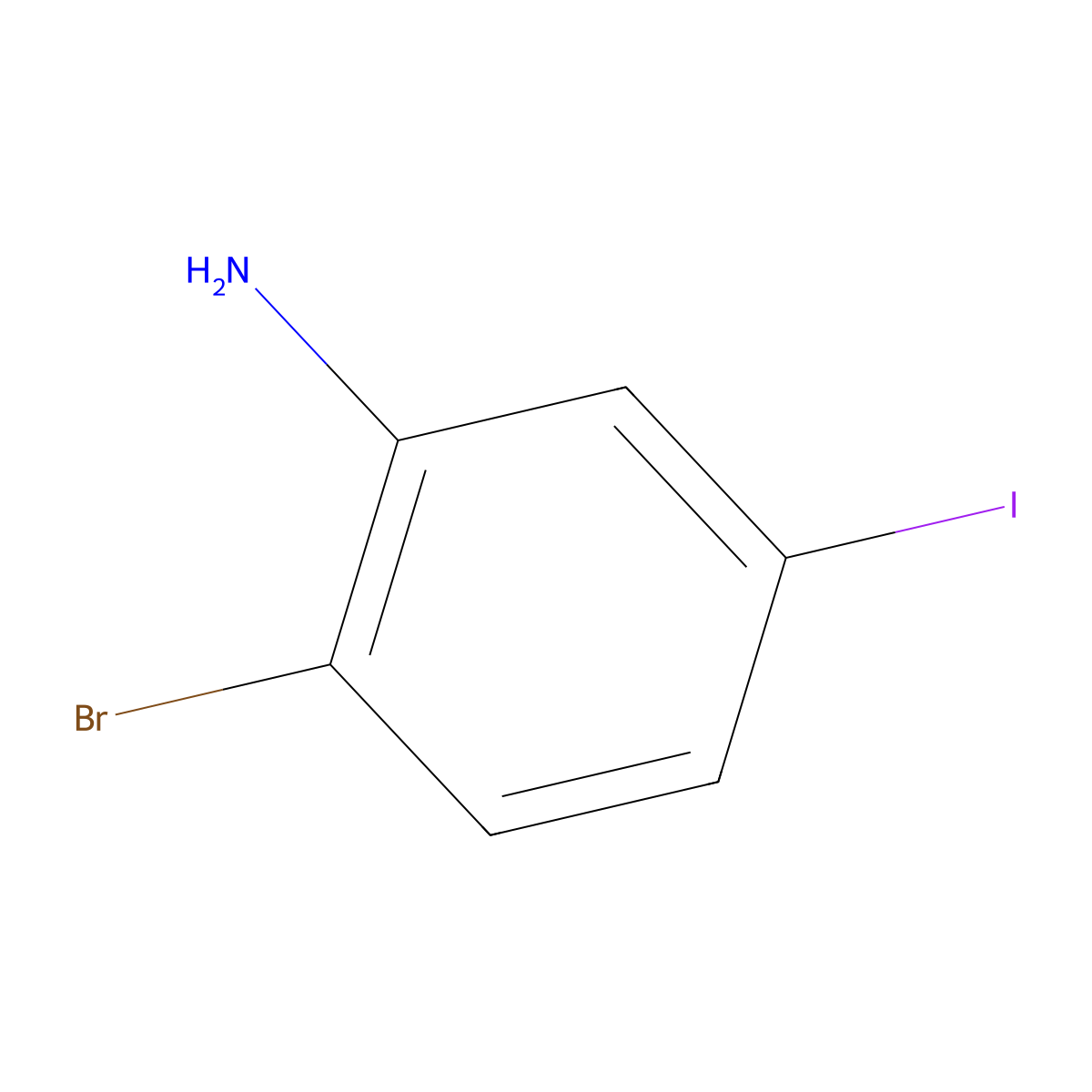 2-Bromo-5-iodoaniline molecular structure, CAS 111721-74-5