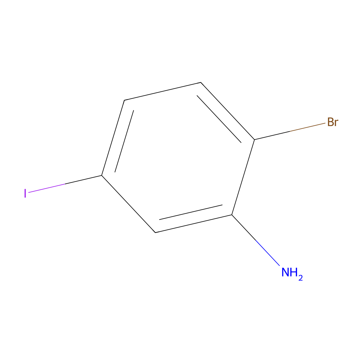2-Bromo-5-iodoaniline molecular structure, CAS 111721-74-5