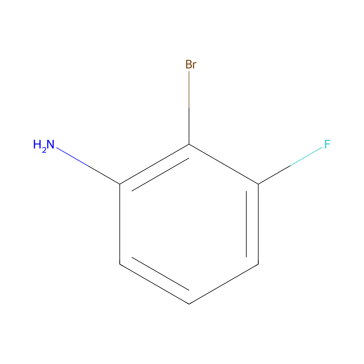 2-Bromo-3-fluoroaniline molecular structure, CAS 111721-75-6
