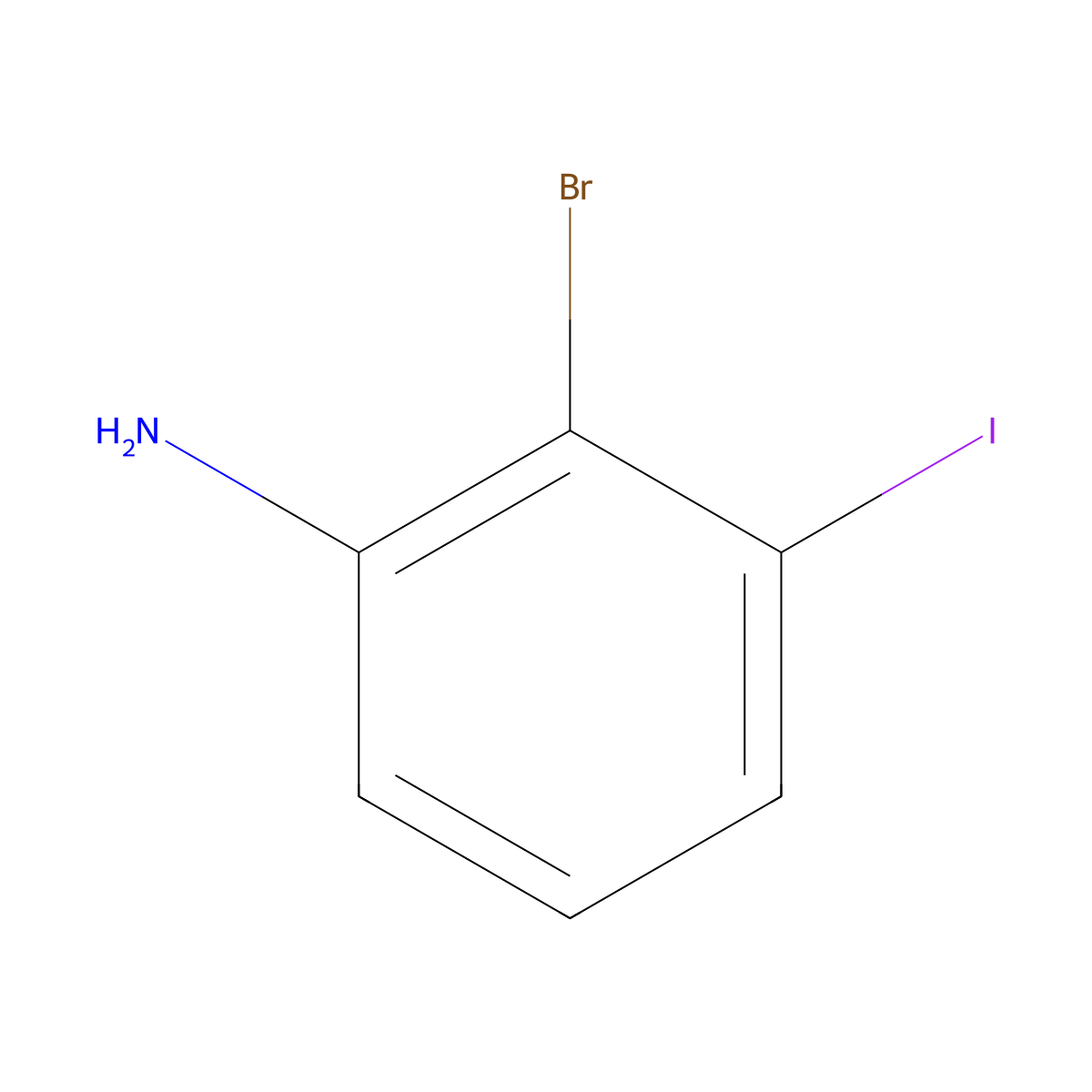 2-Bromo-3-iodoaniline molecular structure, CAS 111721-76-7