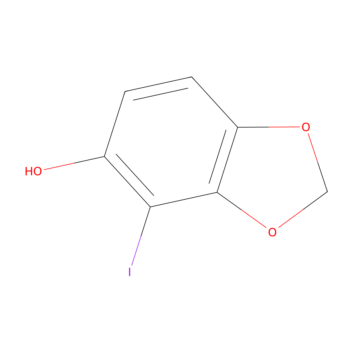 4-Iodo-1,3-benzodioxol-5-ol molecular structure, CAS 111726-47-7