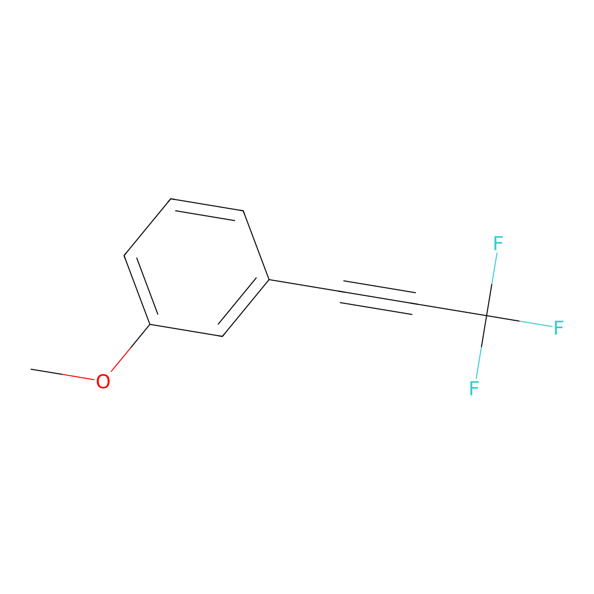1-Methoxy-3-(trifluoroprop-1-YN-1-YL)benzene molecular structure, CAS 111727-07-2