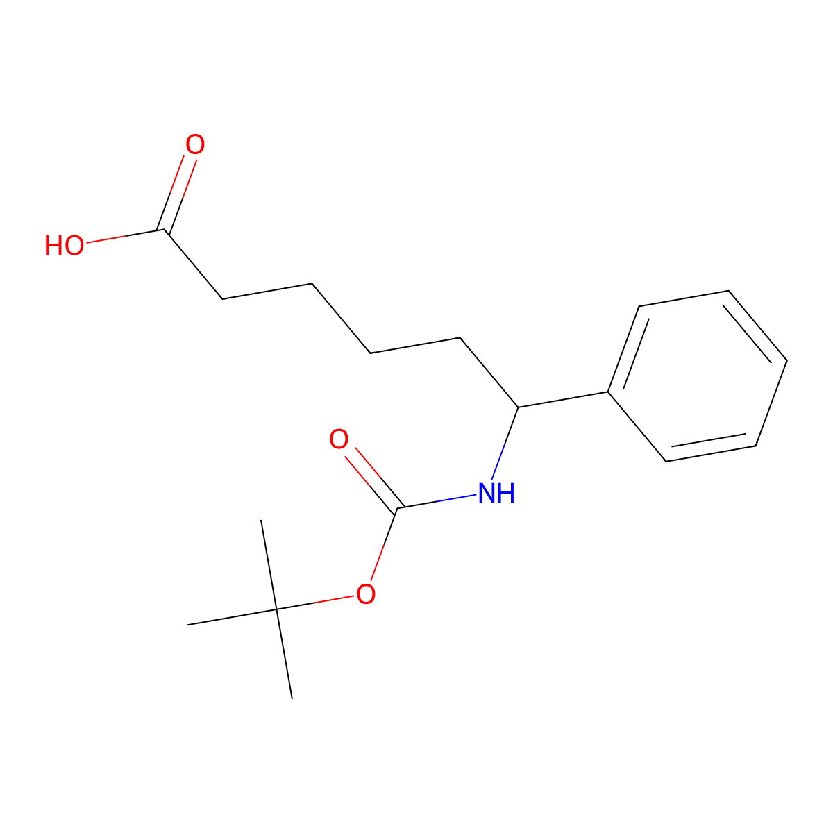 6-{[(Tert-butoxy)carbonyl]amino}-6-phenylhexanoic acid molecular structure, CAS 111742-96-2