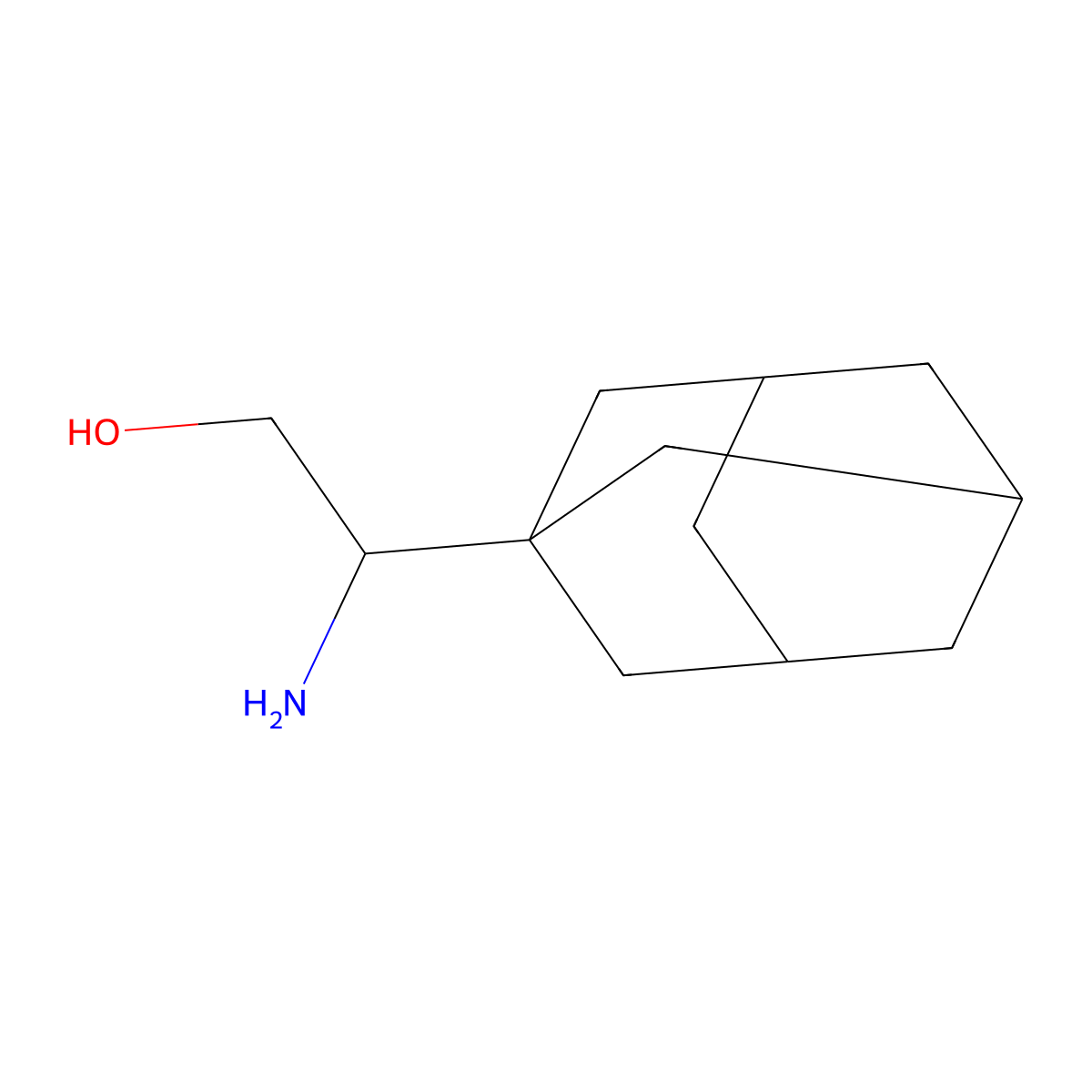 2-(Adamantan-1-yl)-2-aminoethan-1-ol molecular structure, CAS 111749-17-8