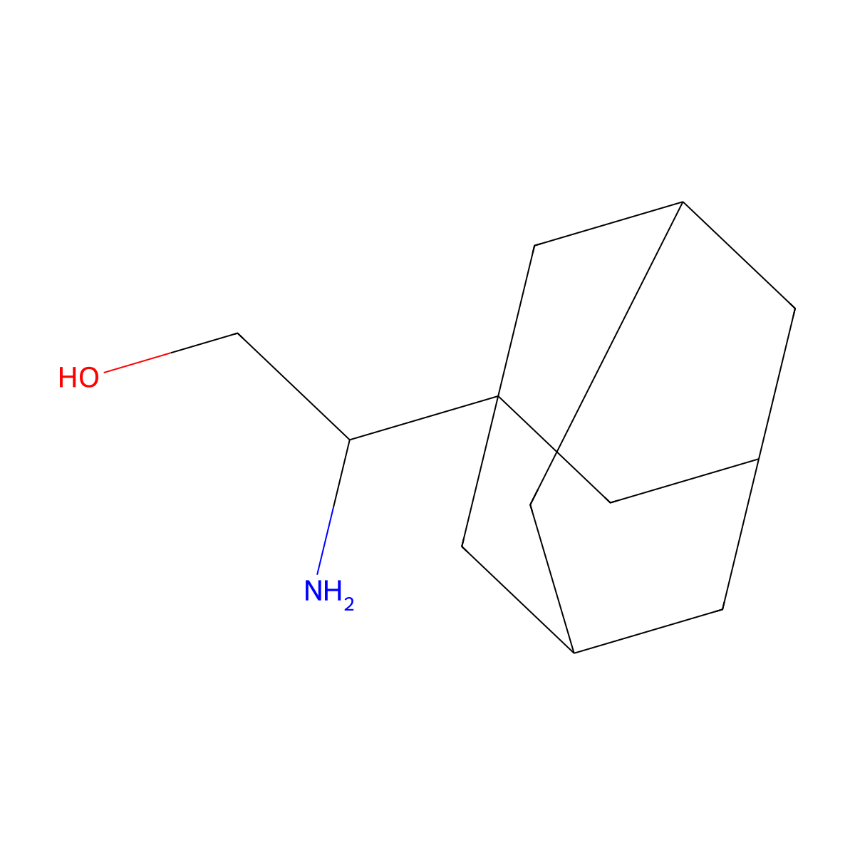 2-(Adamantan-1-yl)-2-aminoethan-1-ol molecular structure, CAS 111749-17-8