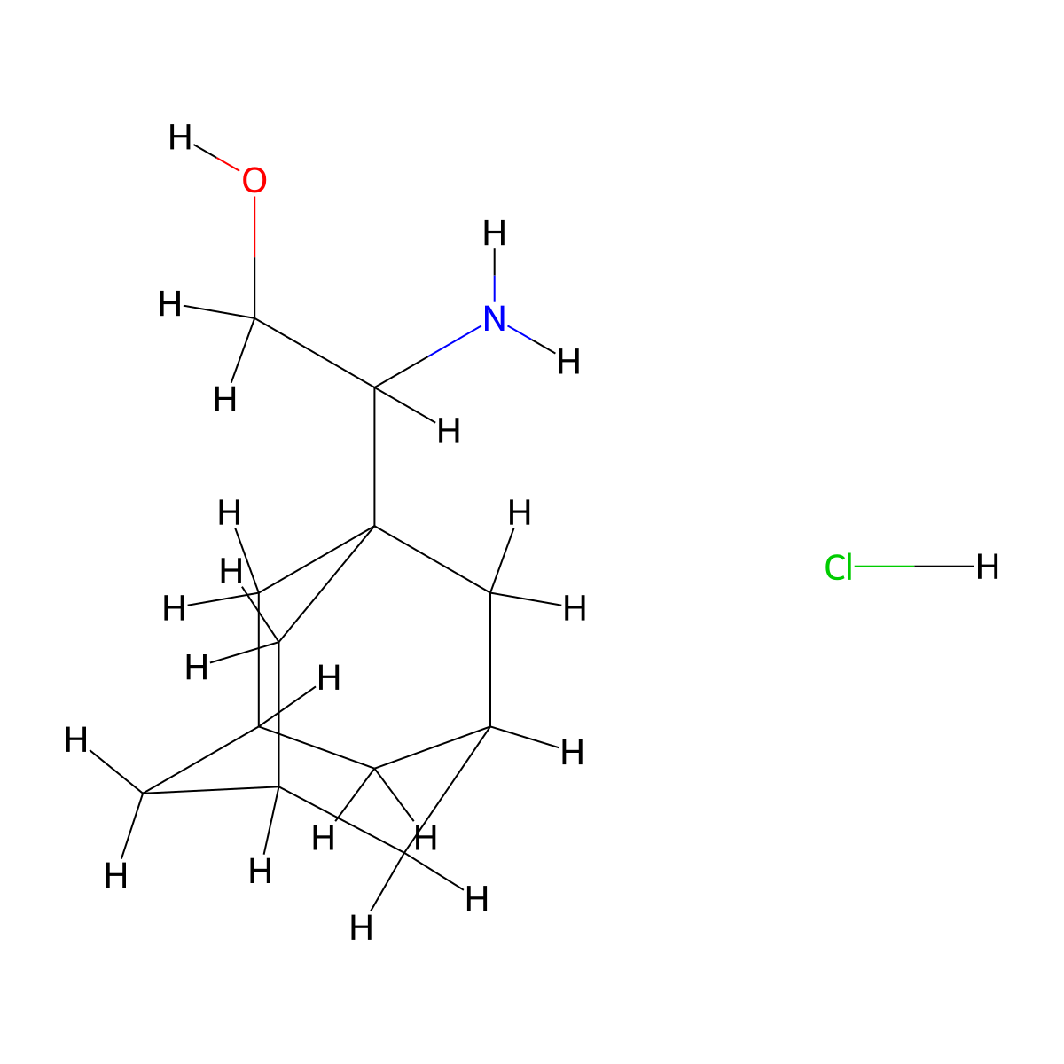 2-Adamantan-1-yl-2-amino-ethanol molecular structure, CAS 111749-22-5