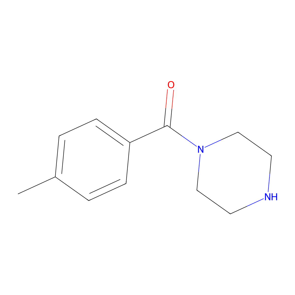1-(4-Methylbenzoyl)piperazine molecular structure, CAS 111752-26-2