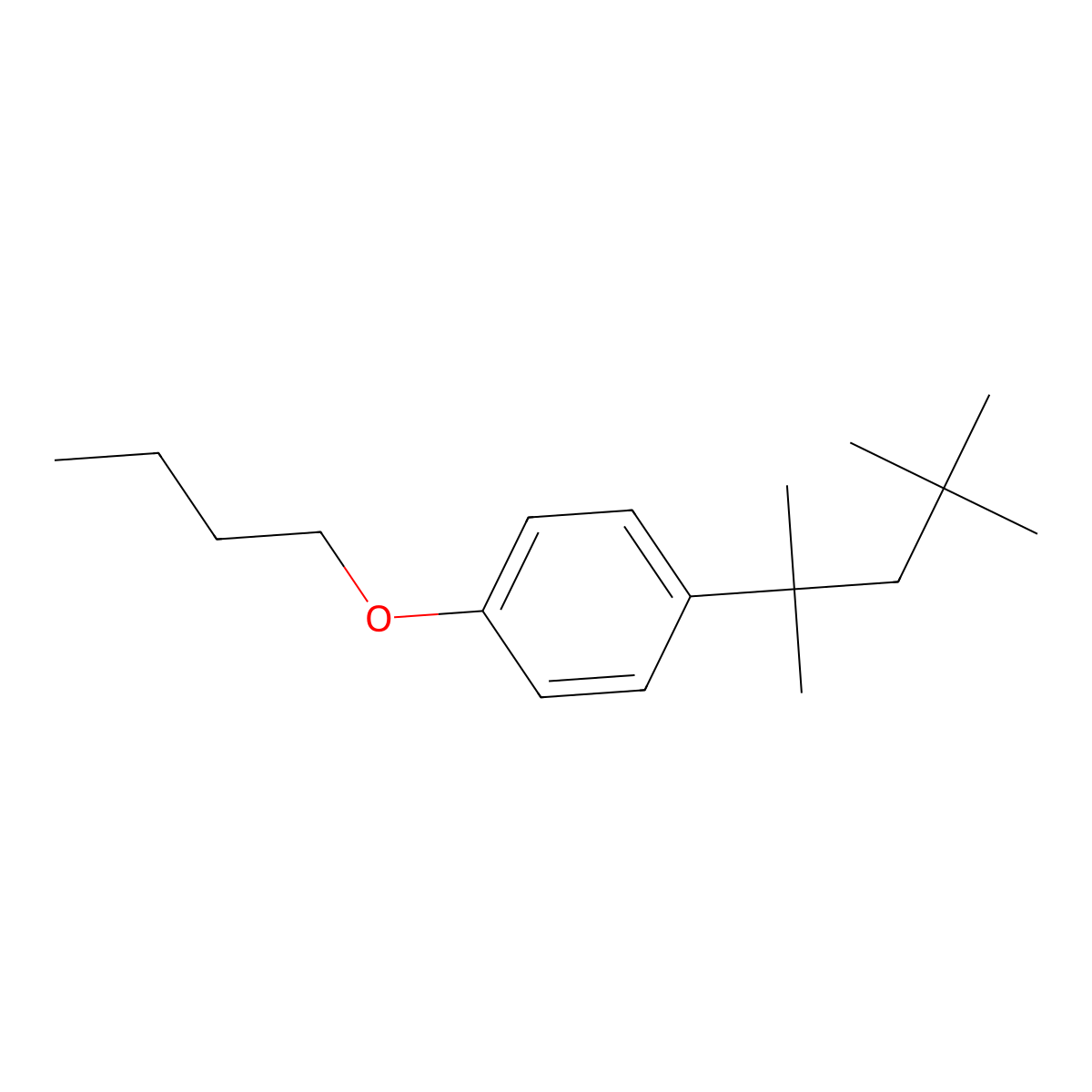Benzene, 1-butoxy-4-(1,1,3,3-tetramethylbutyl)- molecular structure, CAS 111753-22-1
