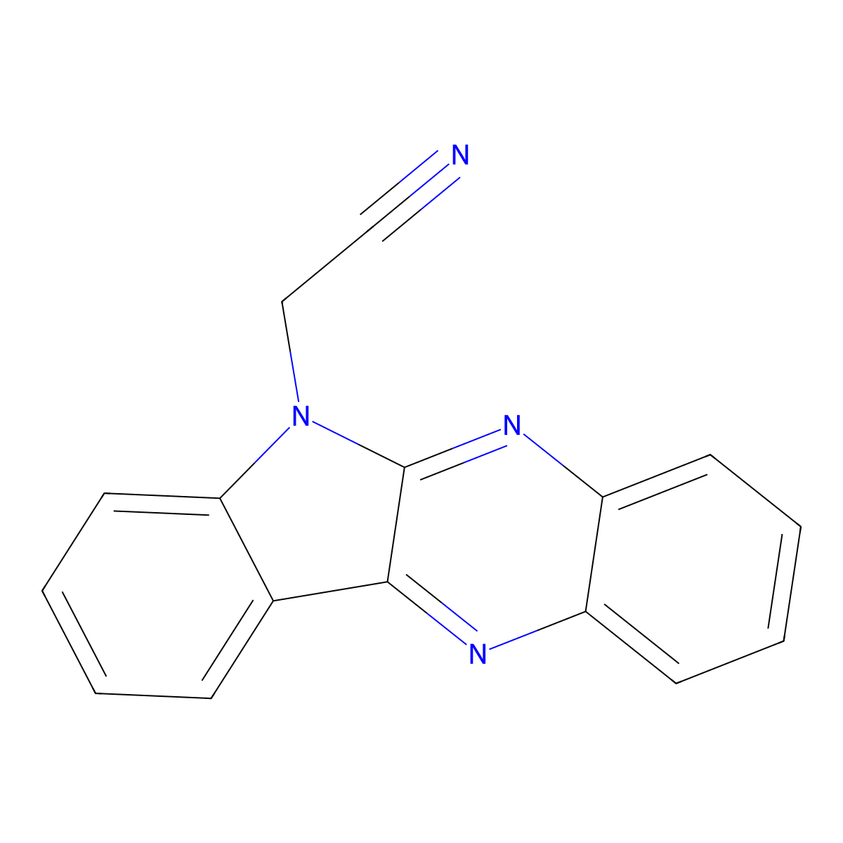 6H-indolo[2,3-b]quinoxalin-6-ylacetonitrile molecular structure, CAS 111756-84-4