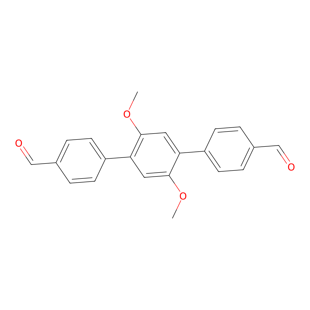 2',5'-Dimethoxy-[1,1':4',1''-terphenyl]-4,4''-dicarbaldehyde molecular structure, CAS 111759-27-4