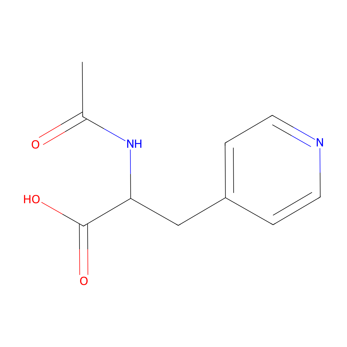 2-Acetamido-3-(pyridin-4-yl)propanoic acid molecular structure, CAS 111759-54-7