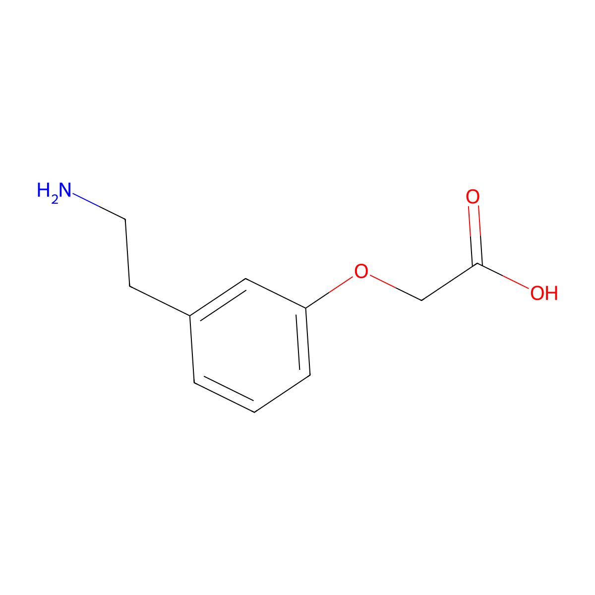 2-[3-(2-Aminoethyl)phenoxy]acetic acid molecular structure, CAS 111762-11-9