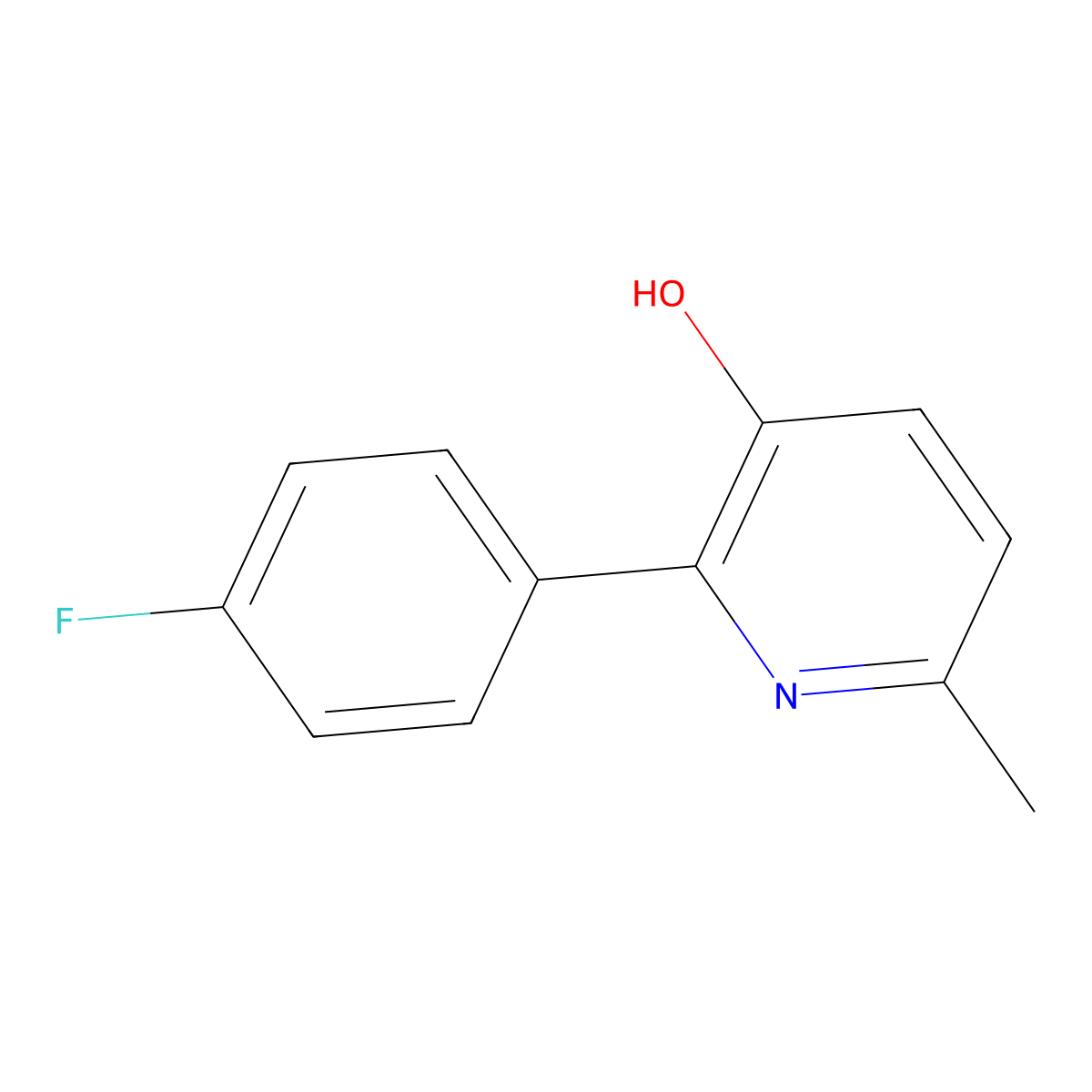 2-(4-Fluorophenyl)-6-methylpyridin-3-ol molecular structure, CAS 1117686-43-7