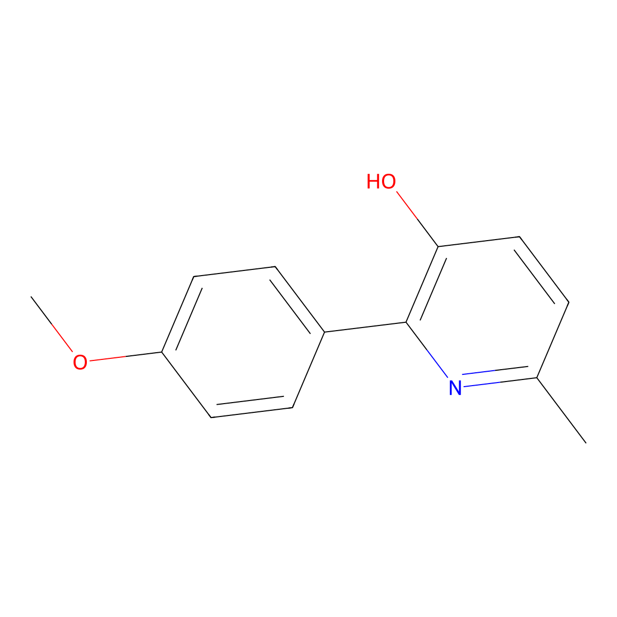 2-(4-Methoxyphenyl)-6-methyl-3-pyridinol molecular structure, CAS 1117686-49-3