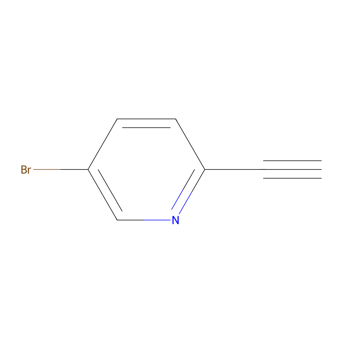5-Bromo-2-ethynylpyridine molecular structure, CAS 111770-86-6