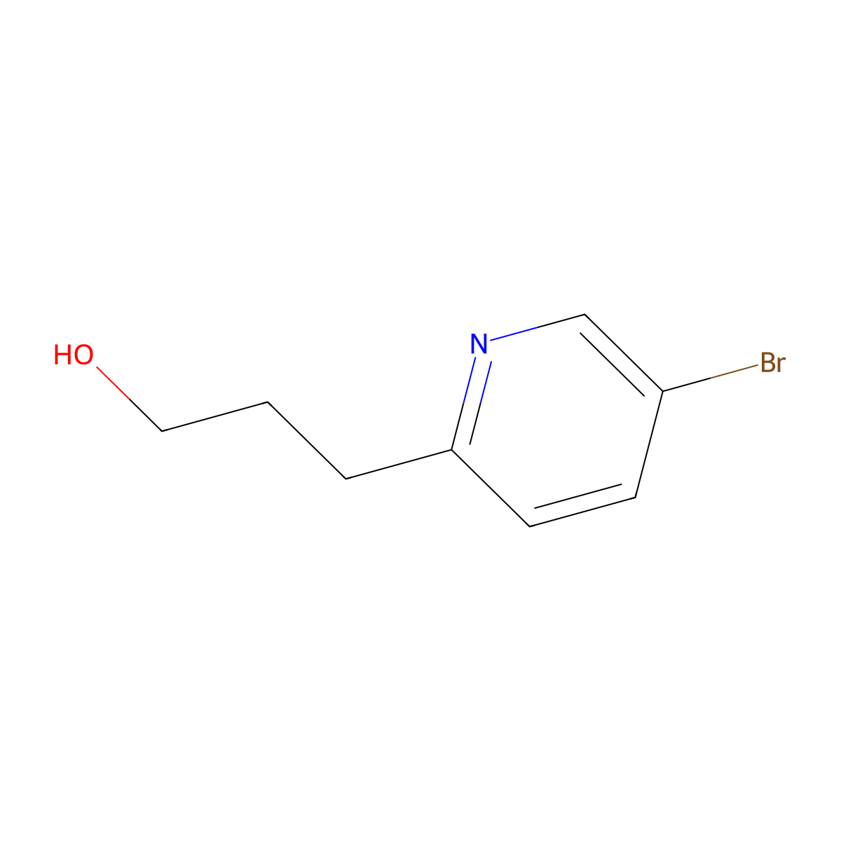 5-Bromo-2-pyridinepropanol molecular structure, CAS 111770-87-7
