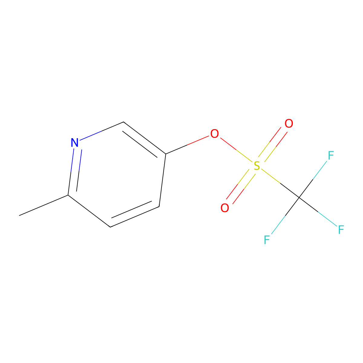 2-Methyl-5-pyridinetrifluoromethanesulfonate molecular structure, CAS 111770-91-3