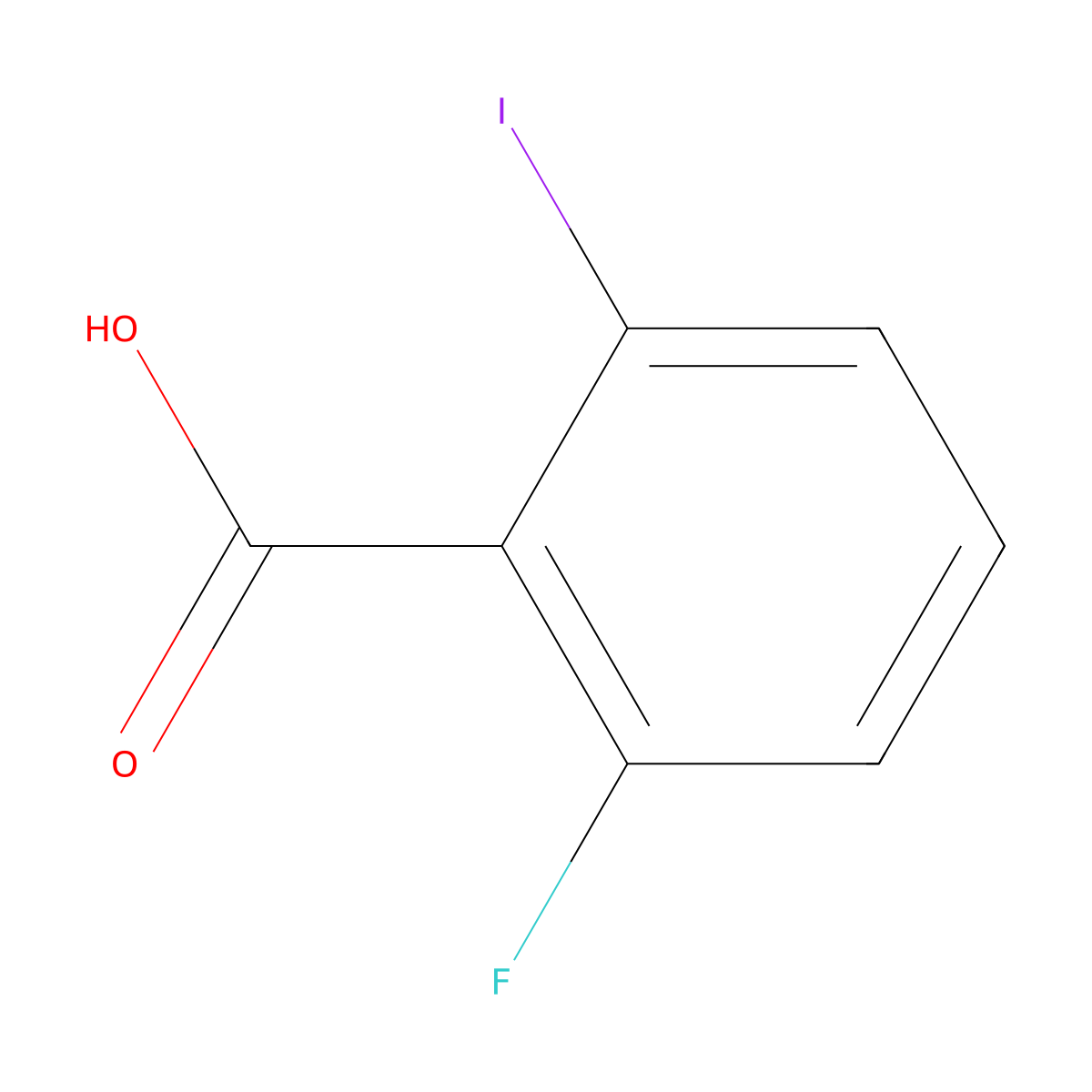 2-Fluoro-6-iodobenzoic acid molecular structure, CAS 111771-08-5