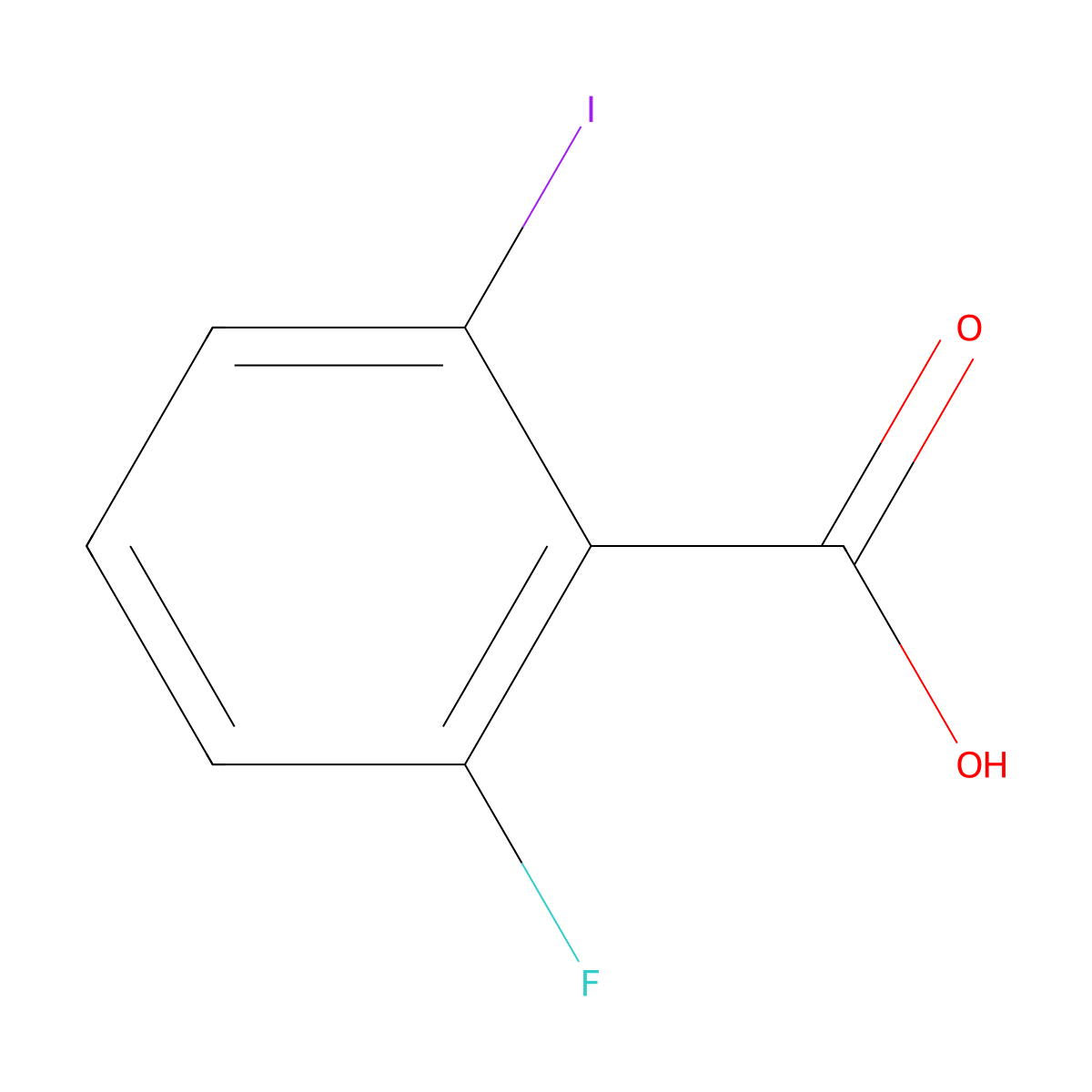 2-Fluoro-6-iodobenzoic acid molecular structure, CAS 111771-08-5